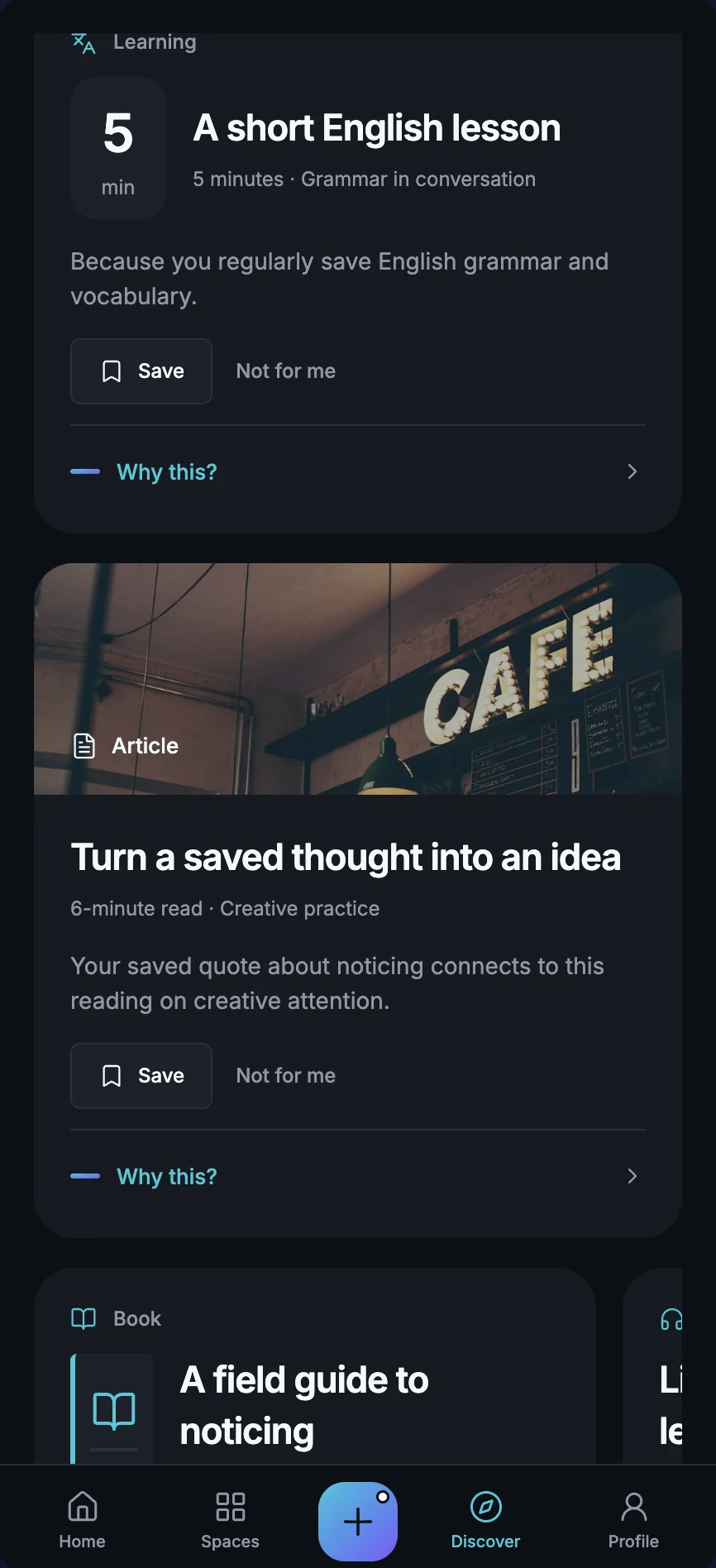 MENEXO Discover preview: a short English lesson and an article